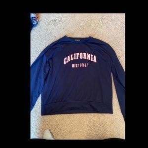 navy blue long sleeve crew neck